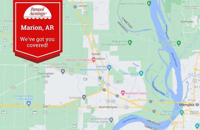 map of Marion, AR