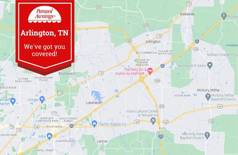 map of Arlington, TN