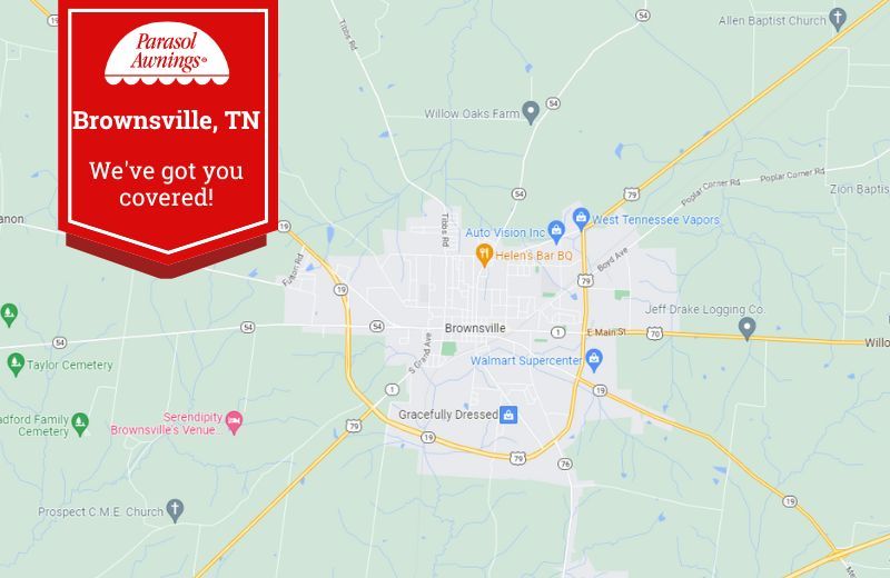 map of Brownsville, TN