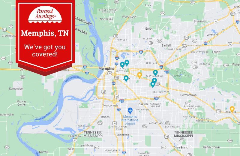 map of Memphis, TN