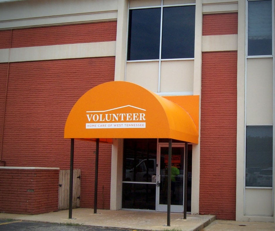 Parasol Awnings Volunteer Home Care Marquee Fabric Entrance Canopy Parsons, TN 