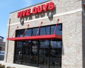 Five Guys - Suspended Metal Canopy