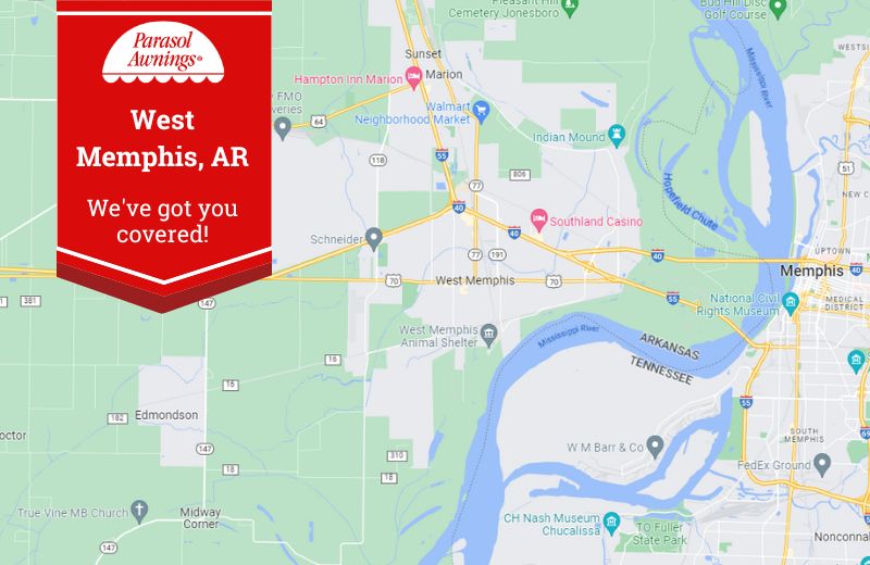 map of West Memphis, AR