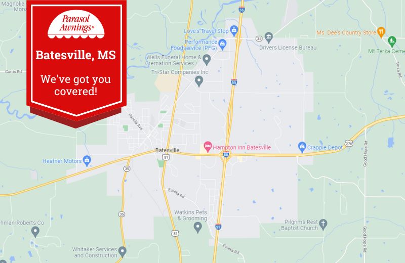 map of Batesville, MS