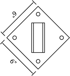 Diamond Bracket for Suspended Metal Canopy
