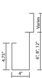 6&Prime;, 8&Prime;, 12&Prime; Extruded with Offset Fascia