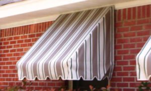 fabric awning closed ends