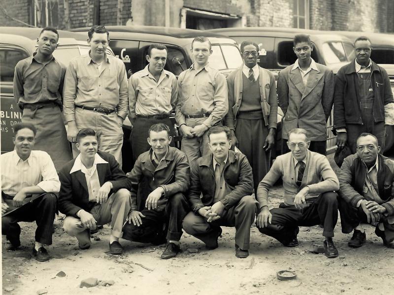vintage photo of Williams Shade and Awning employees - part of the Parasol Awnings Collection