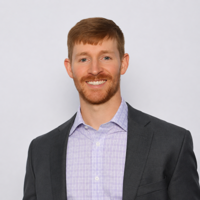 friendly ginger corporate headshot