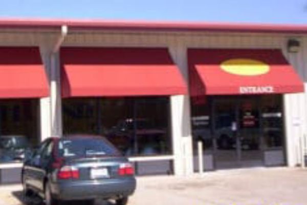 Commercial Fabric Awning with Painted Lettering