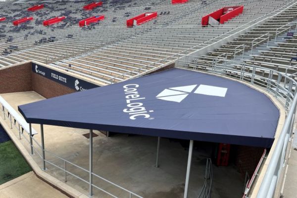 Fabric Stadium Canopy with Graphics