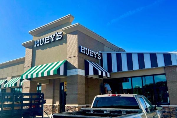 Striped Fabric Restaurant Awnings