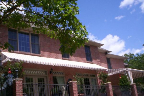 Scalloped Fabric Patio Awning
