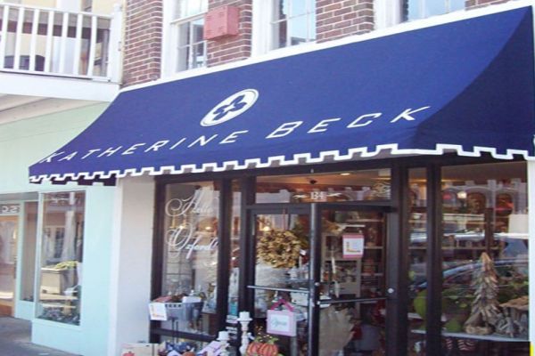 Concave Fabric Entryway Awning