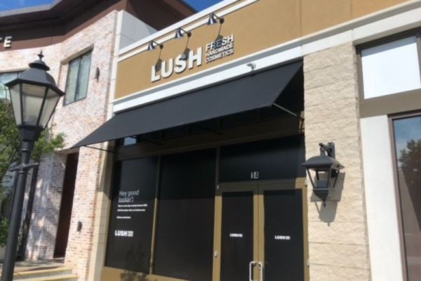 Square fabric awning