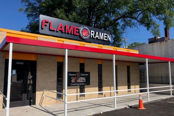 Flat Metal Canopy with Posts