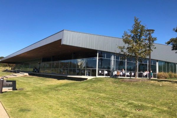 Clear vinyl windows on dining area 